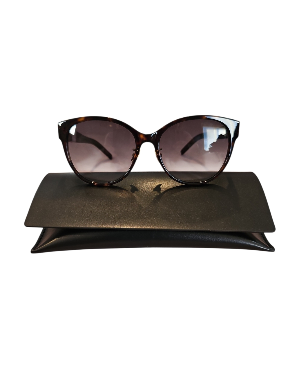 Yves Saint Laurent Women’s Tortoiseshell Sunglasses - Brown Gray Gradient Lenses